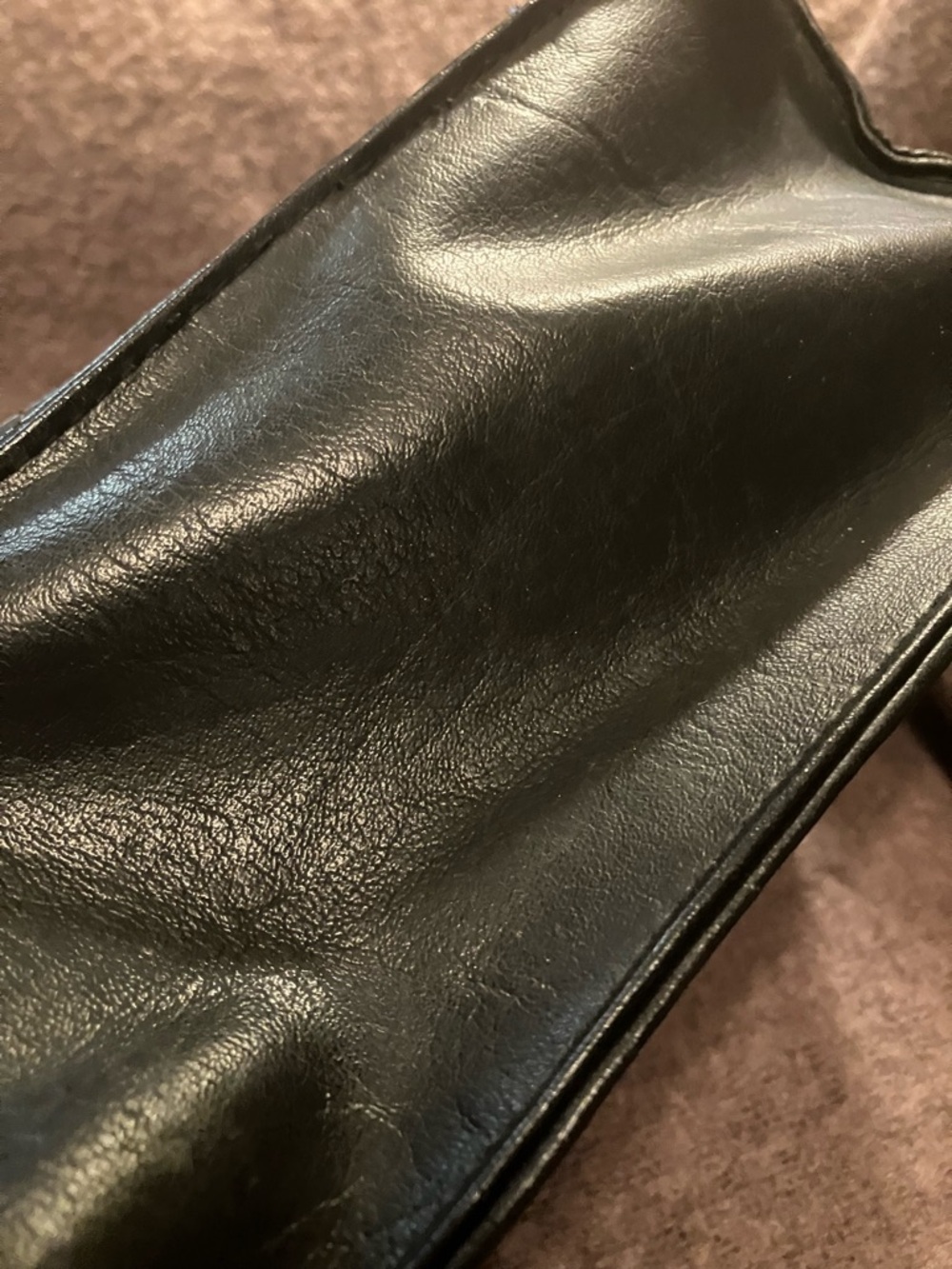 Coach Black Leather Backpack with Buckle Front - Picture 4 of 5